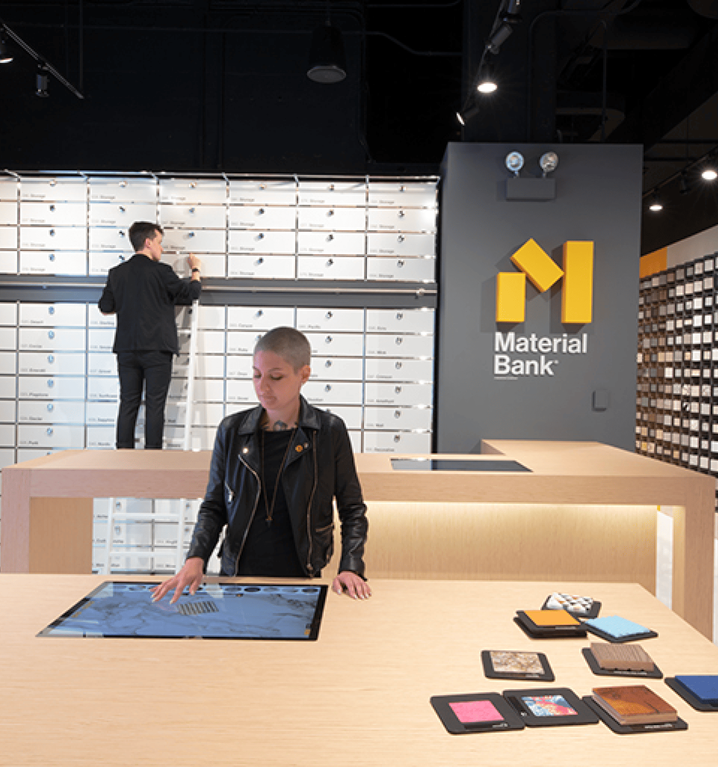 Designers using Material Bank technology systems